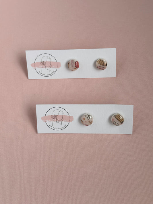 Back to school mini studs